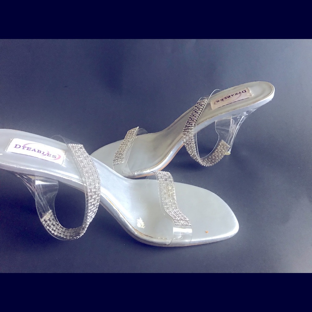 Dyeables Clear Rhinestone Wedding Sandal
